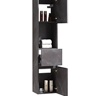 Set Mobile Arredo Bagno Venice Stone Grigio antracite 120cm