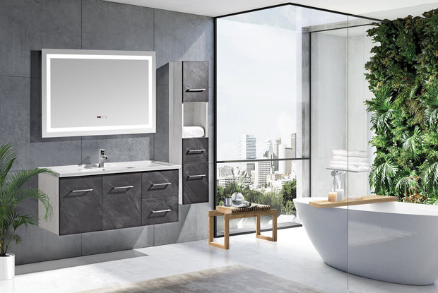 Set Mobile Arredo Bagno Istambul Stone White 120 + Colonna