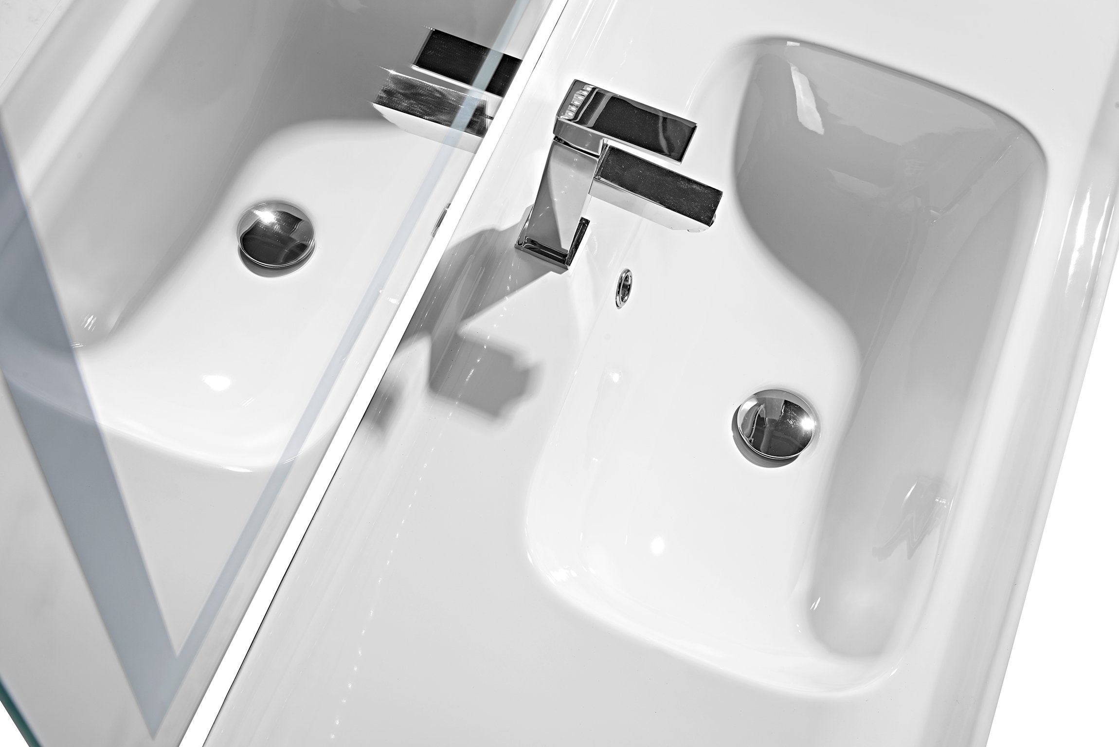 Set Mobile Arredo Bagno Istambul Stone Bianco 120 + Colonna