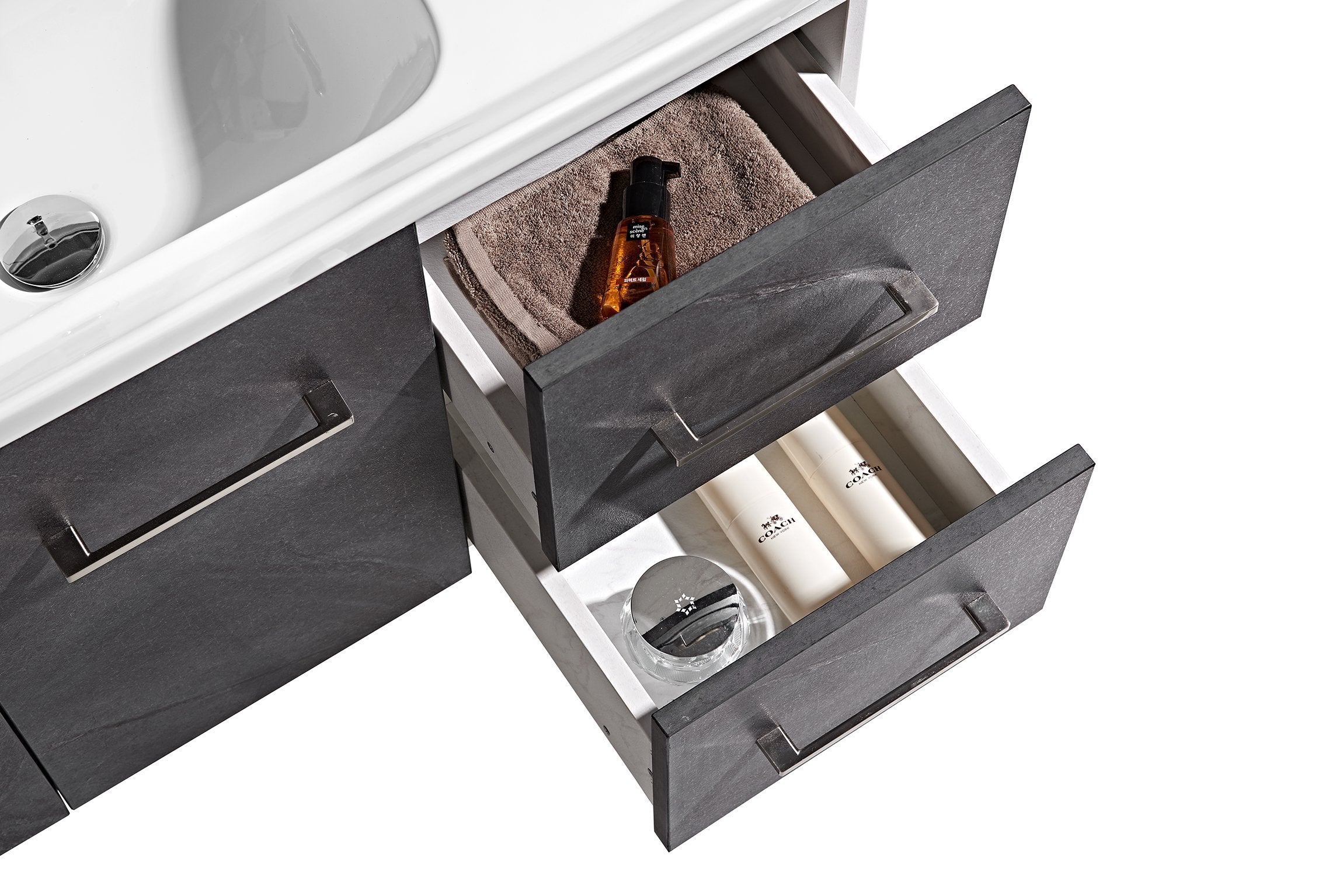 Set Mobile Arredo Bagno Istambul Stone Bianco 120 + Colonna