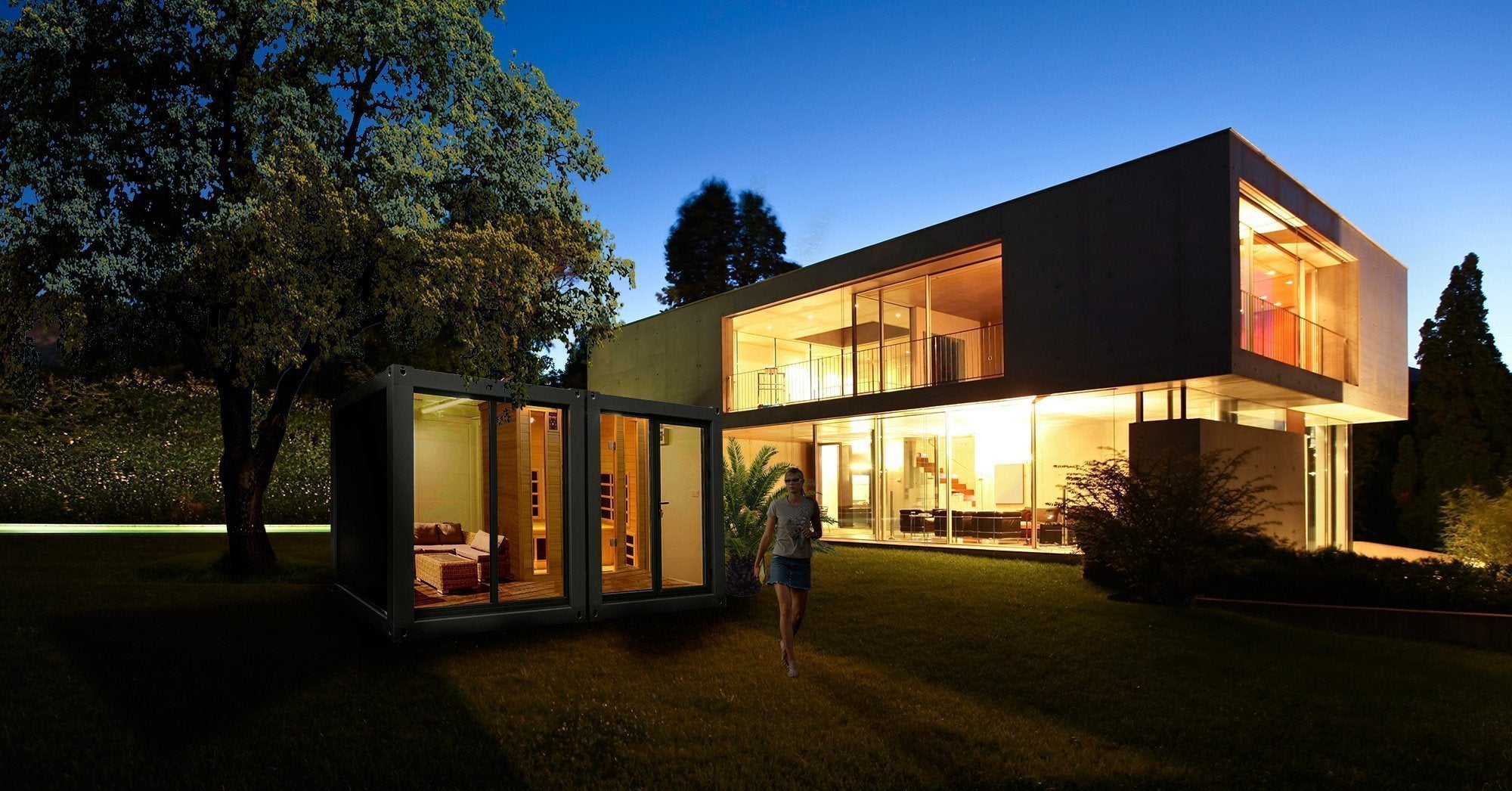 Casetta Prefabbricato Container da Giardino in Acciaio Color Antracite L461xP200xA250 cm