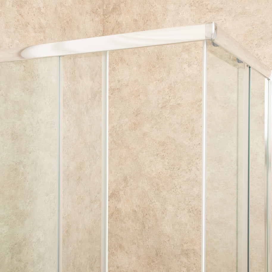 Cabina Doccia Regolabile Reversibile 70x115cm Vetro 6mm Trasparente