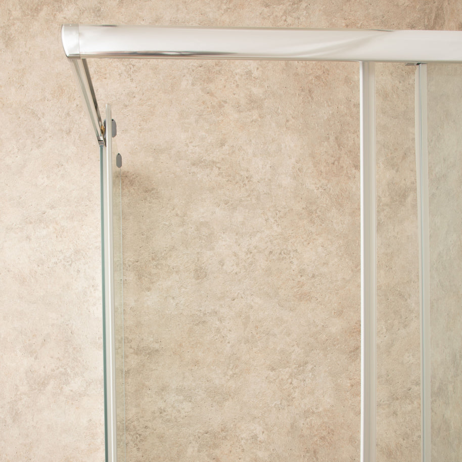 Cabina Doccia Regolabile Reversibile 70x115cm Vetro 6mm Trasparente