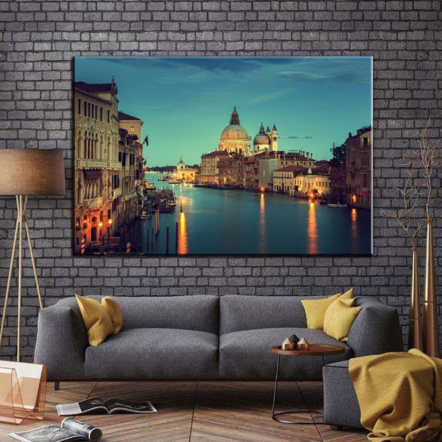 Stampa Quadro Canvas su Tela Retroilluminata con luce a LED Venezia N 102