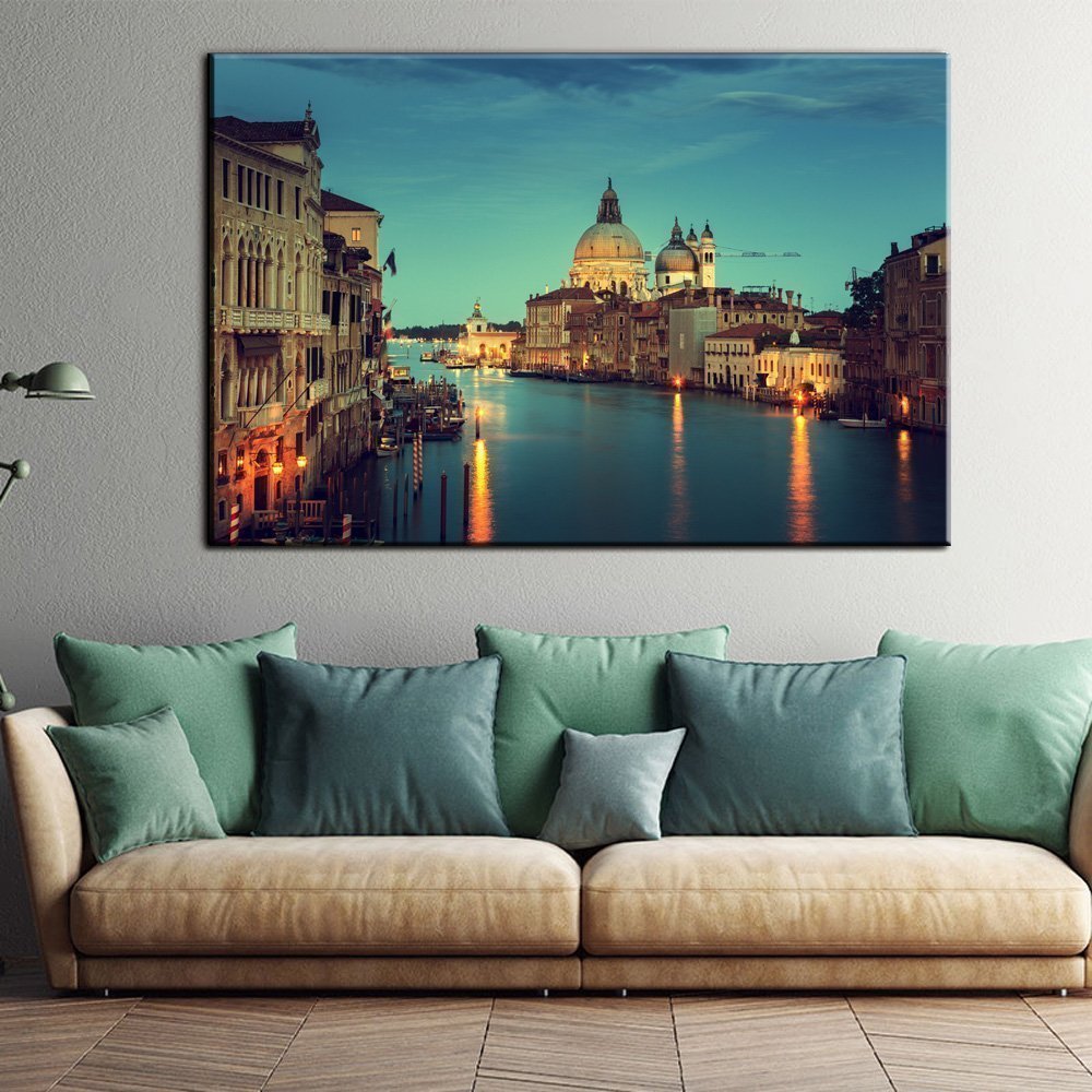 Stampa Quadro Canvas su Tela Retroilluminata con luce a LED Venezia N 102