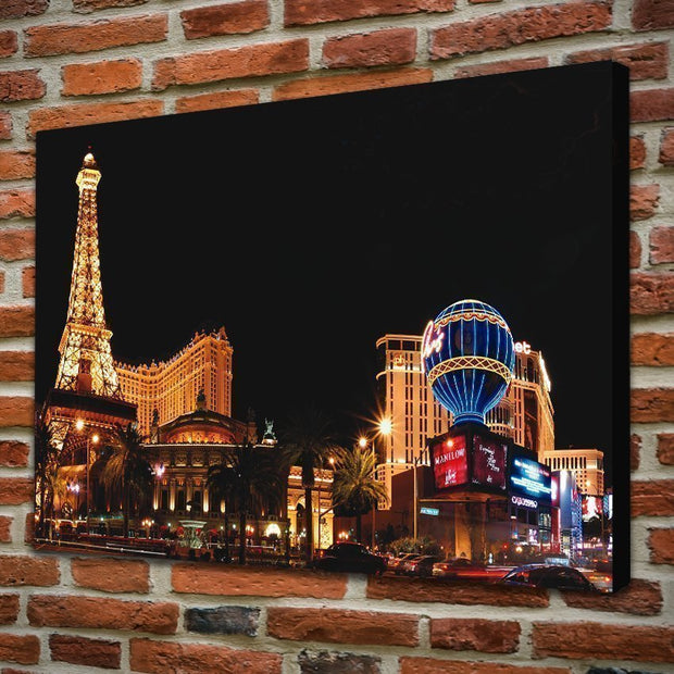 Stampa Quadro Canvas su Tela Retroilluminata con luce a LED Las Vegas City N103