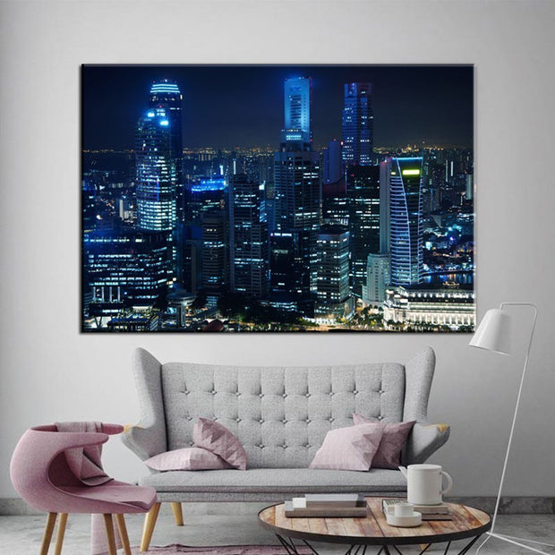 Stampa Quadro Canvas su Tela Retroilluminata con luce a LED Singapore N104