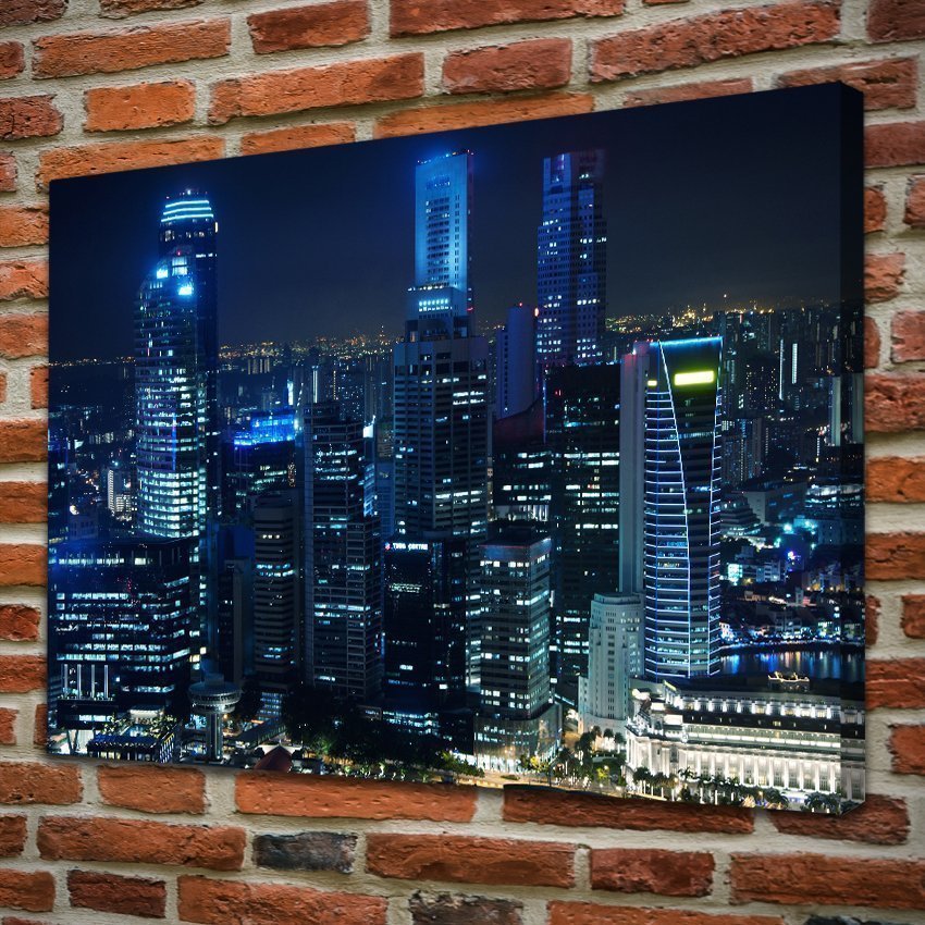 Stampa Quadro Canvas su Tela Retroilluminata con luce a LED Singapore N104