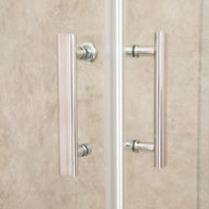 Cabina Doccia Regolabile Reversibile 77x112cm Vetro 6mm Trasparente