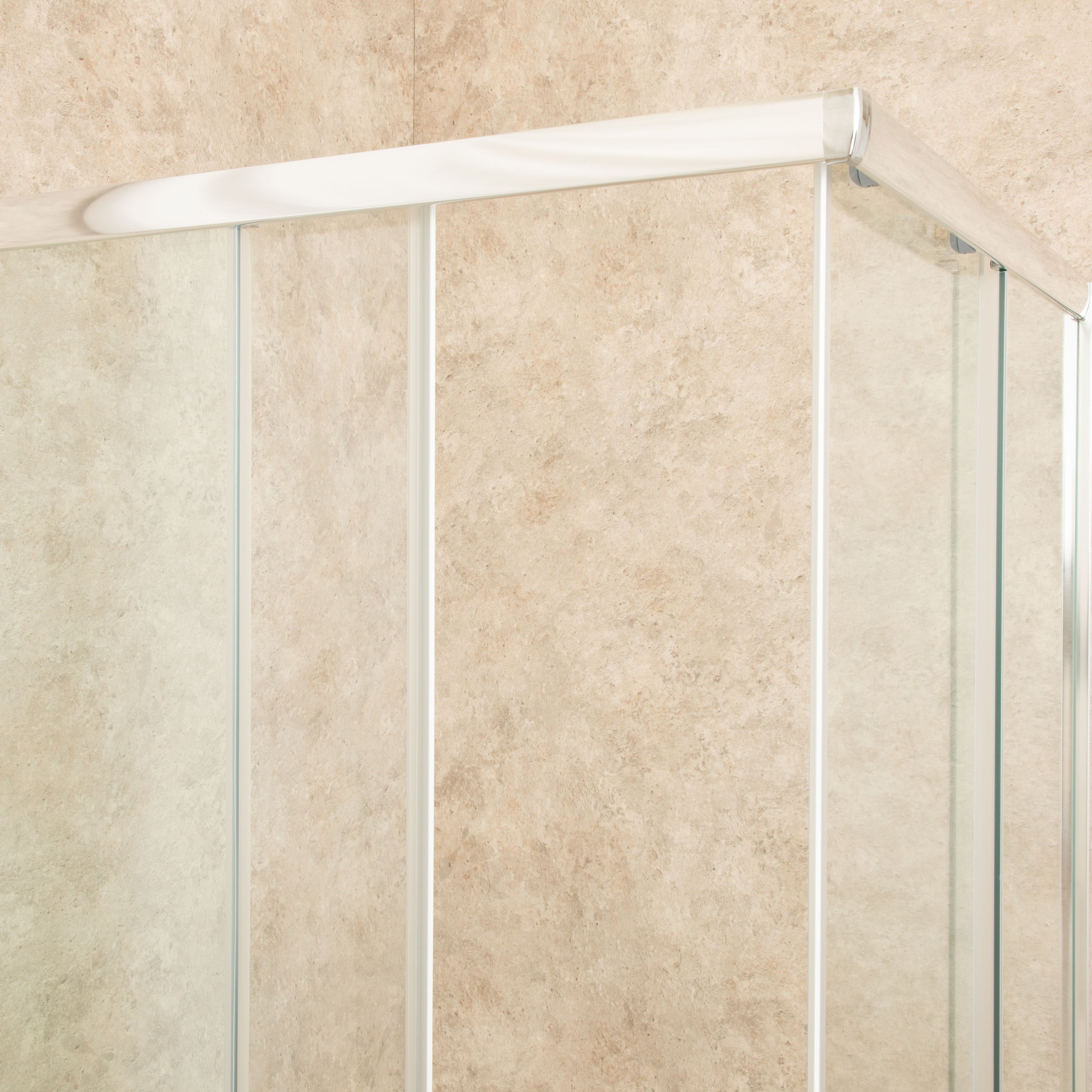 Cabina Doccia Regolabile Reversibile 77x118cm Vetro 6mm Trasparente