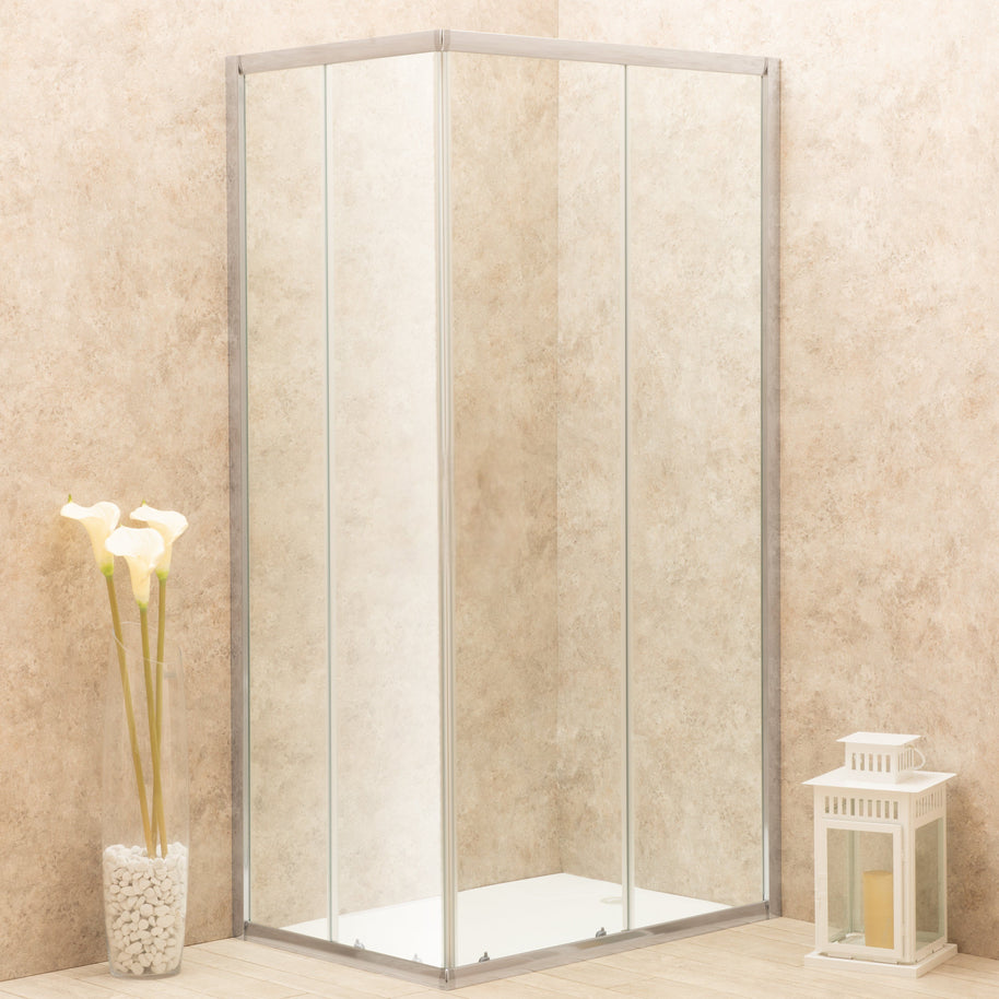 Cabina Box Doccia Vetri 6mm Trasparente Regolabile Reversibile 78x108