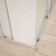 Cabina Doccia Regolabile Reversibile 78x109cm Vetro 6mm Trasparente