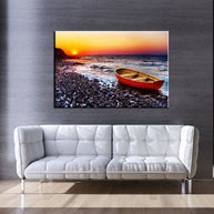 Stampa Quadro Canvas su Tela Retroilluminata con luce a LED di Paesaggio Marittimo  N110