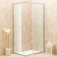 Cabina Doccia Regolabile Reversibile 83x117cm Vetro 6mm Trasparente