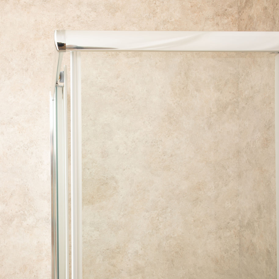 Cabina Doccia Regolabile Reversibile 84x113cm Vetro 6mm Trasparente