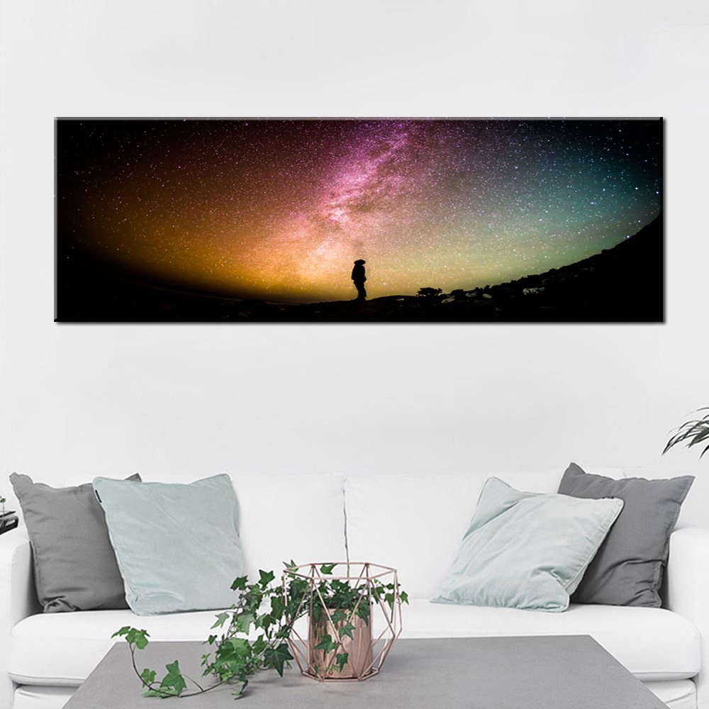 Stampa Quadro Canvas su Tela con luce a LED Lo spazio N122