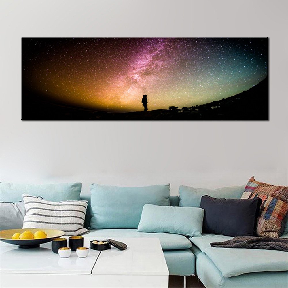 Stampa Quadro Canvas su Tela con luce a LED Lo spazio N122