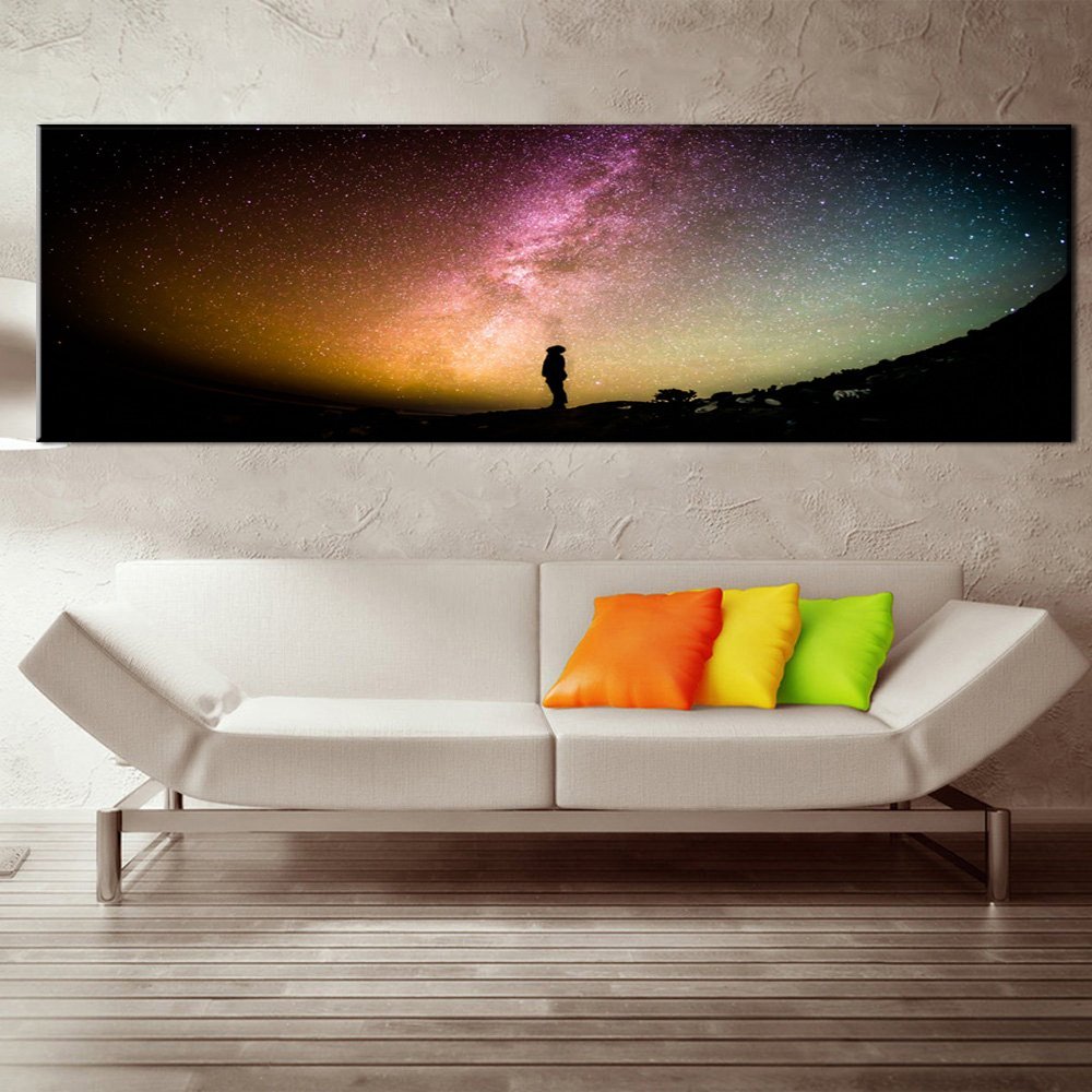 Stampa Quadro Canvas su Tela con luce a LED Lo spazio N122