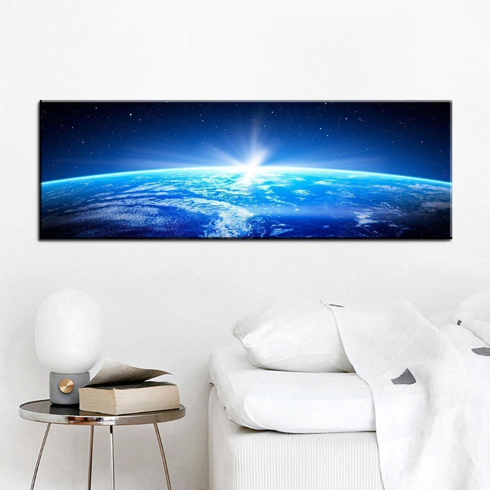 Stampa Quadro Canvas su Tela con luce a LED Panorama Spaziale N126