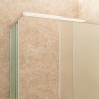 Doccia Regolabile 70x113cm Reversibile Vetri Satinati 6mm Telaio Alluminio