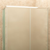 Doccia Regolabile 71x105cm Reversibile Vetri Satinati 6mm Telaio Alluminio