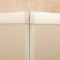 Doccia Regolabile 71x105cm Reversibile Vetri Satinati 6mm Telaio Alluminio
