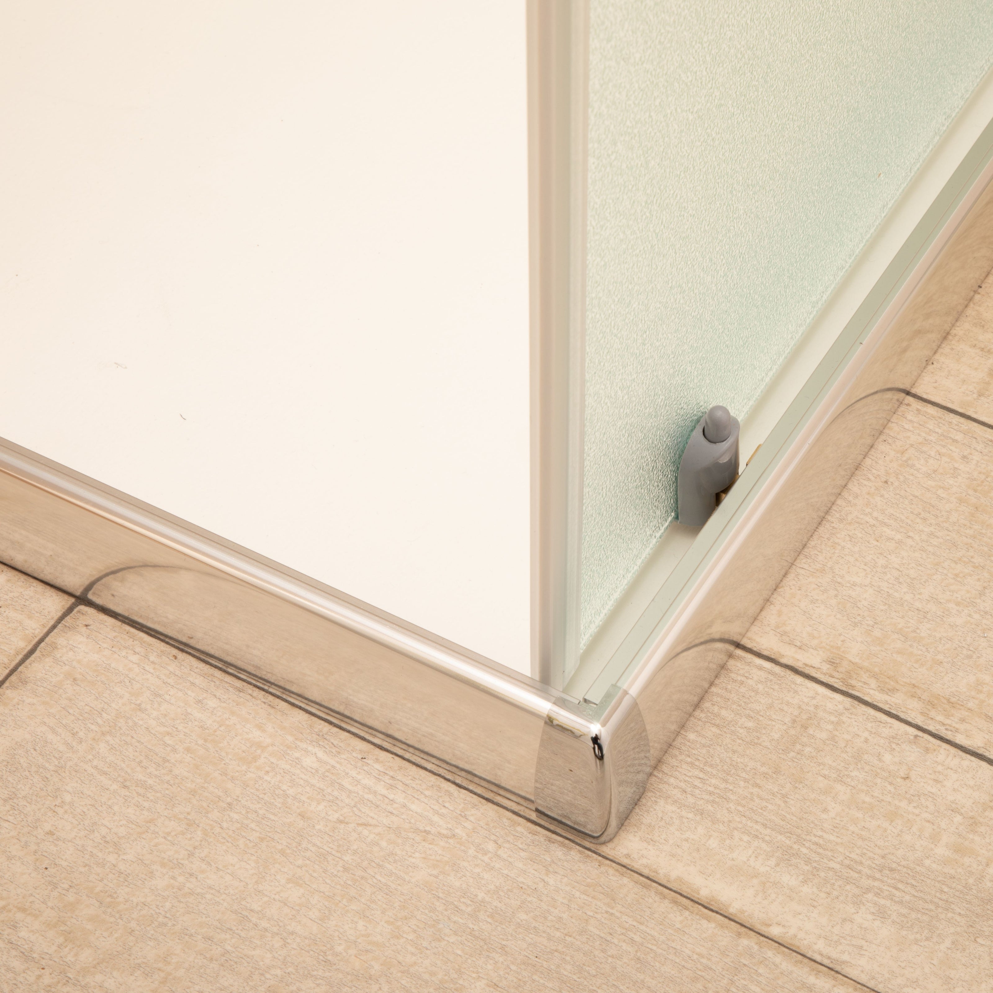 Doccia Regolabile 71x107cm Reversibile Vetri Satinati 6mm Telaio Alluminio