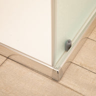 Doccia Regolabile 71x107cm Reversibile Vetri Satinati 6mm Telaio Alluminio