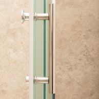 Doccia Regolabile 71x107cm Reversibile Vetri Satinati 6mm Telaio Alluminio