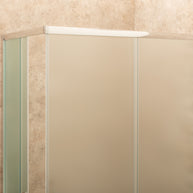 Doccia Regolabile 71x115cm Reversibile Vetri Satinati 6mm Telaio Alluminio