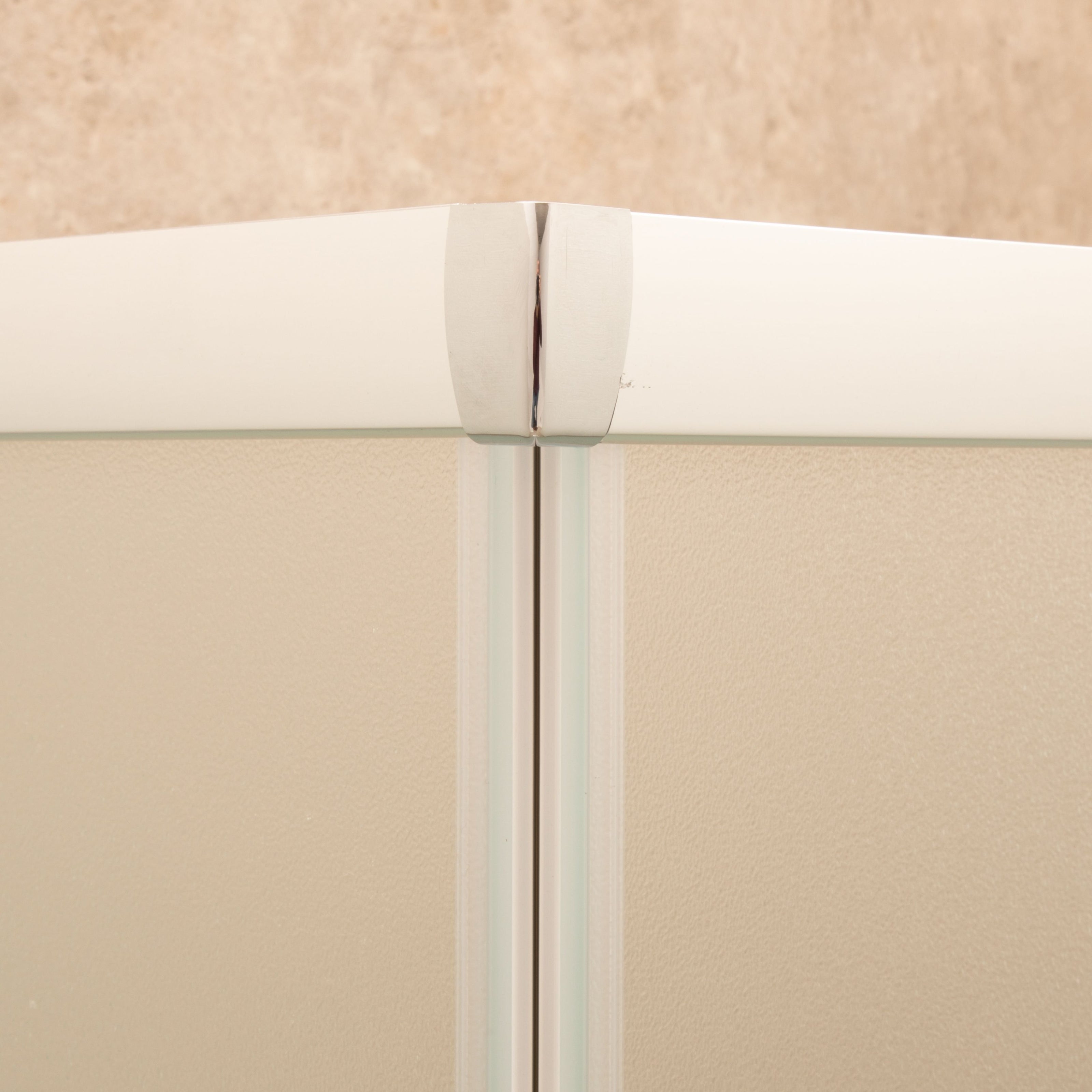 Cabina Doccia Regolabile Vetri 6mm Frosted Telaio Inox 71x118