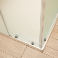 Cabina Doccia Regolabile Vetri 6mm Frosted Telaio Inox 71x118