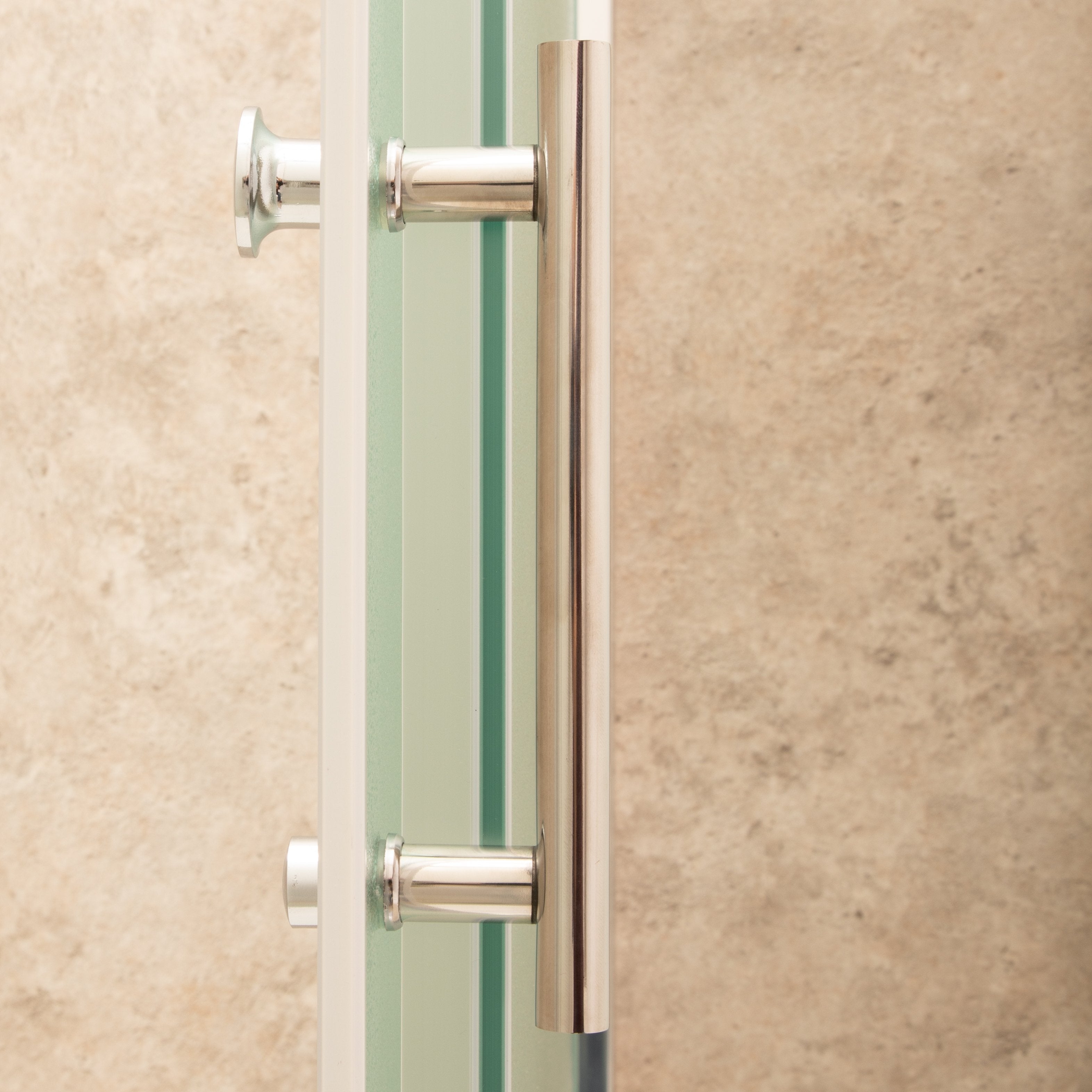 Doccia Regolabile 72x118cm Reversibile Vetri Satinati 6mm Telaio Alluminio