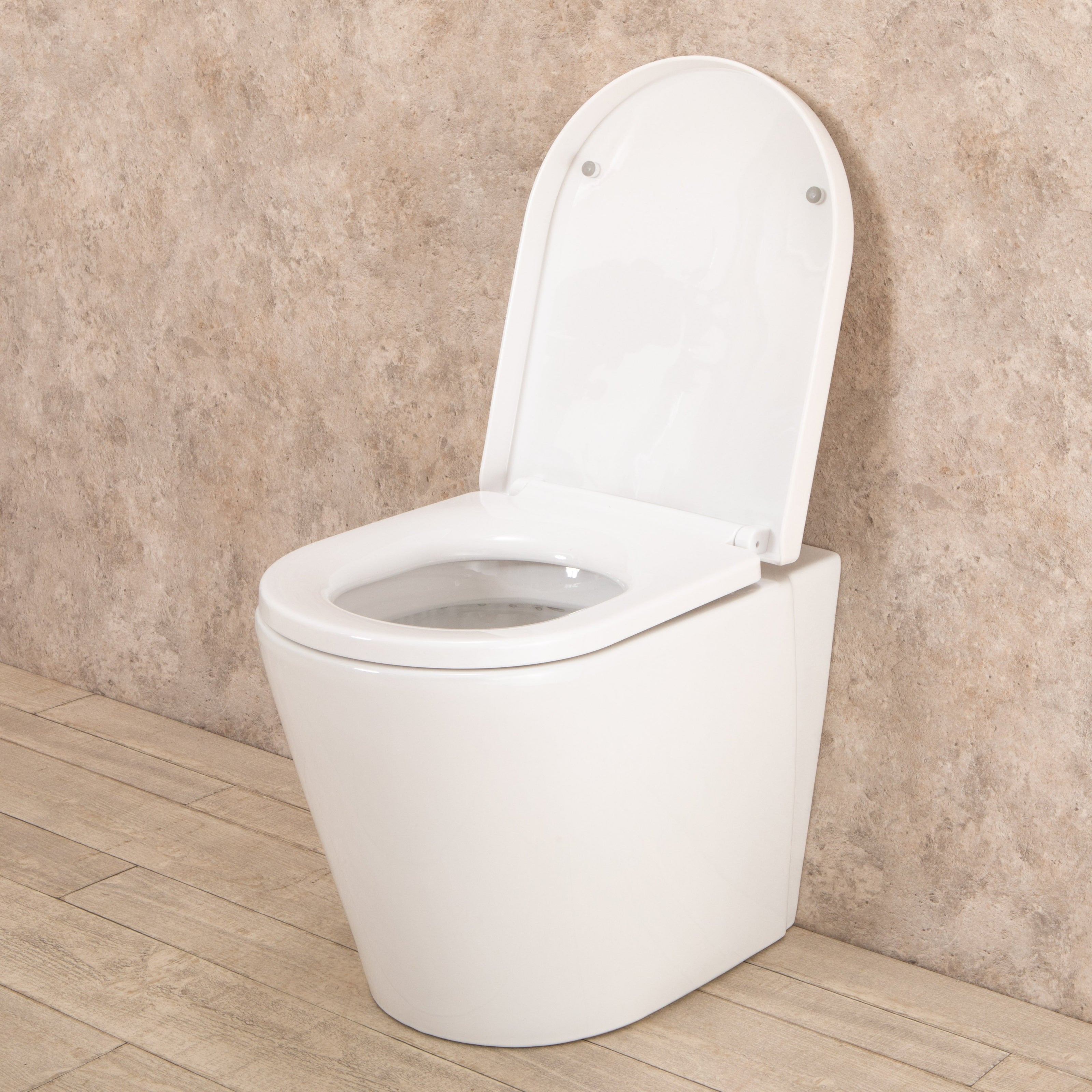 WC Filo parete Easy con sedile e copri vaso L35.5xP56.5xA40.5 cm Senza Brida