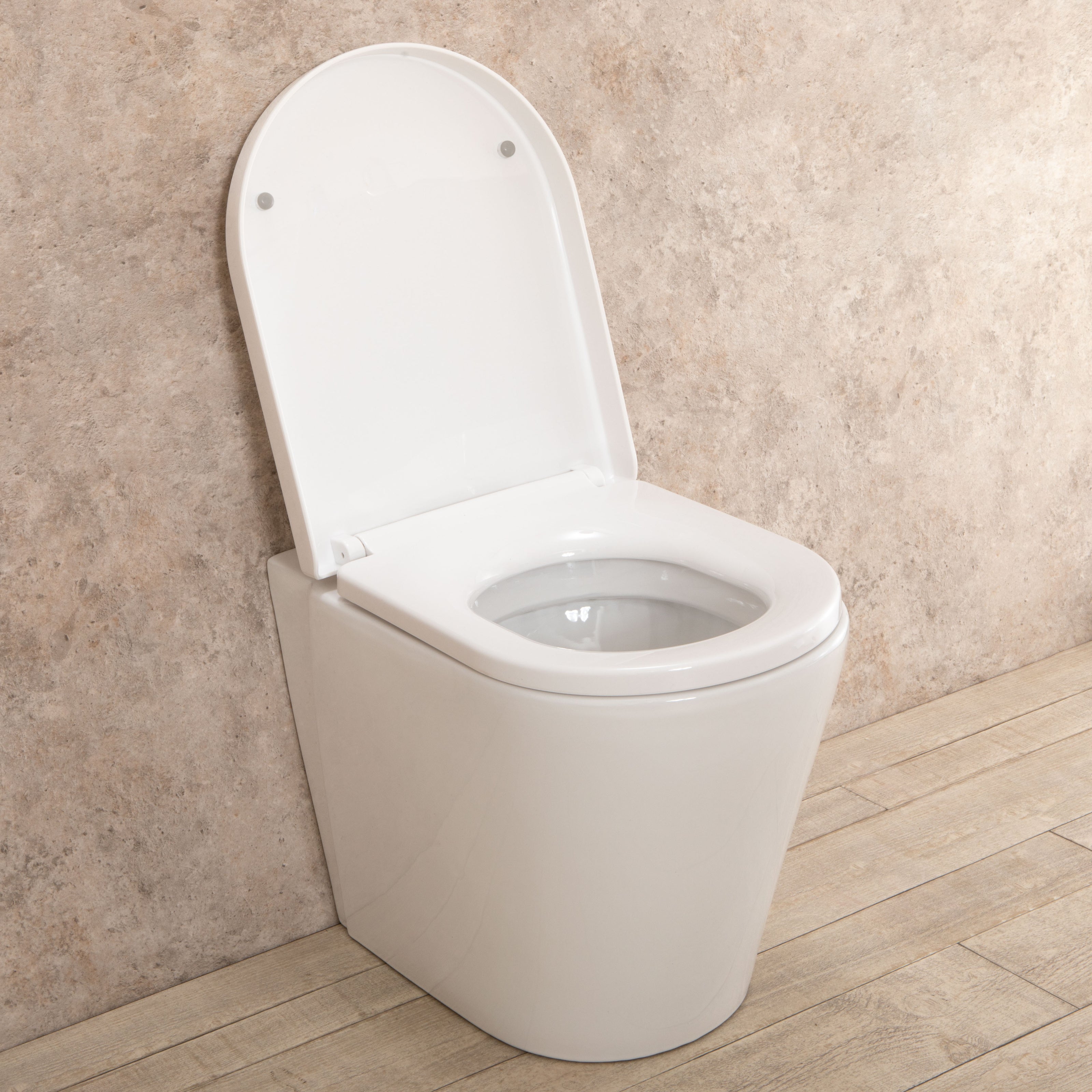 WC Filo parete Easy con sedile e copri vaso L35.5xP56.5xA40.5 cm Senza Brida