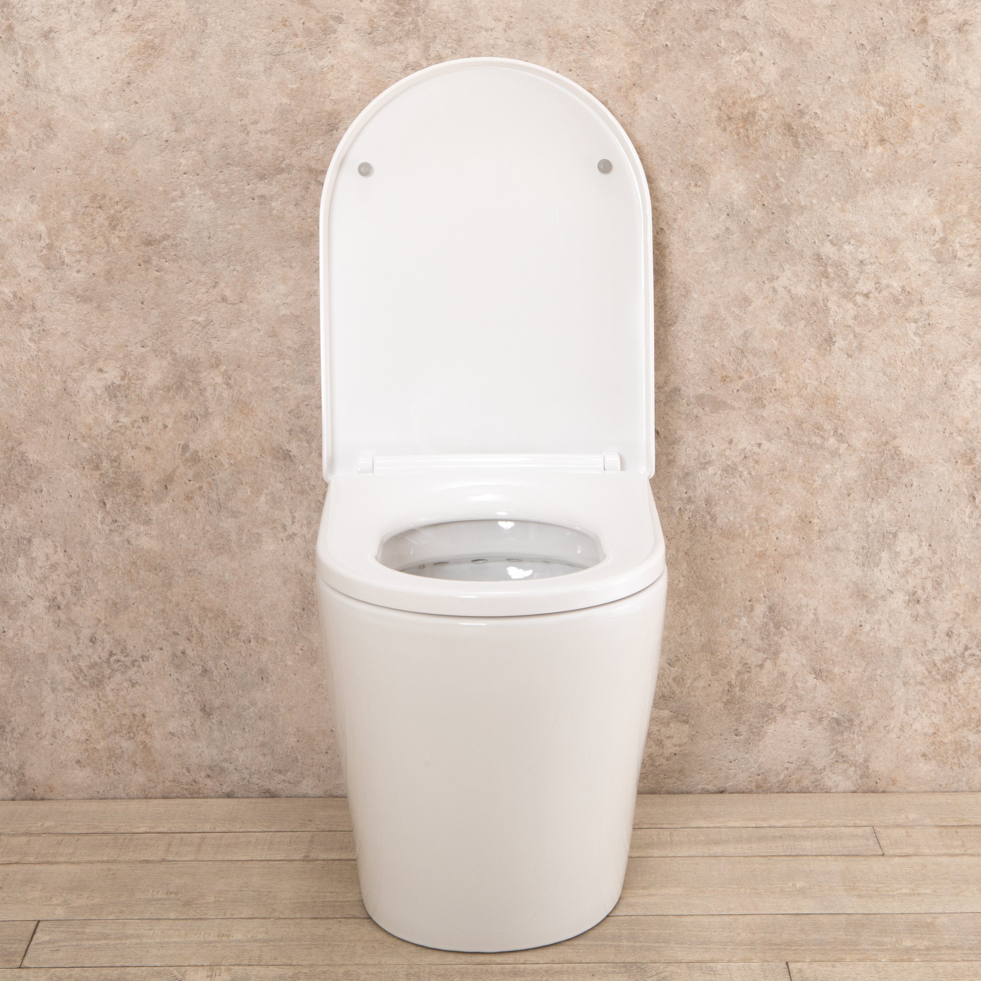 WC Filo parete Easy con sedile e copri vaso L35.5xP56.5xA40.5 cm Senza Brida