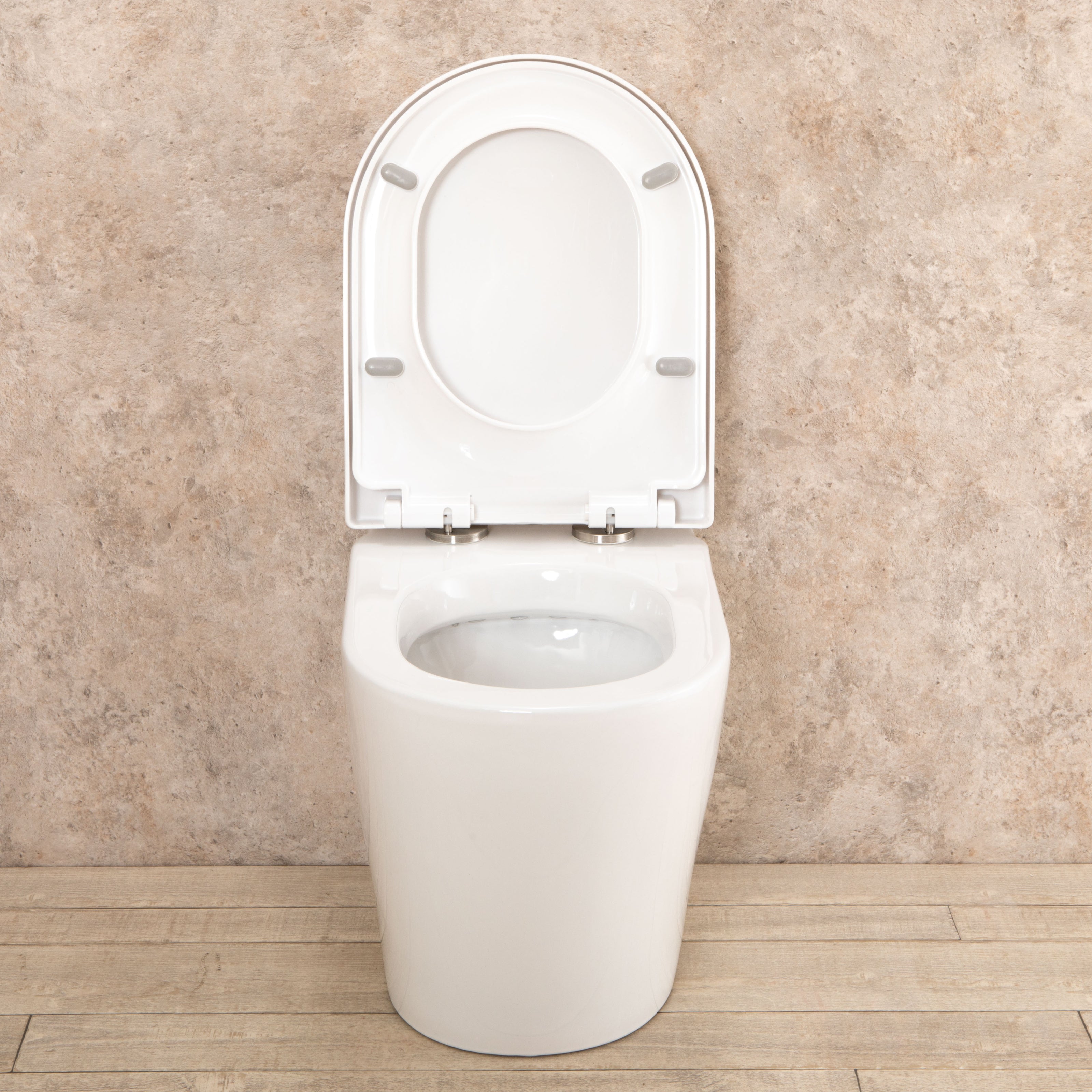 WC Filo parete Easy con sedile e copri vaso L35.5xP56.5xA40.5 cm Senza Brida