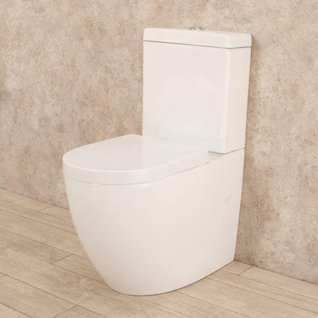 WC con Cassetta Esterna Vortix Senza Brida con Sedile e Copri Vaso L34xP61xA81cm