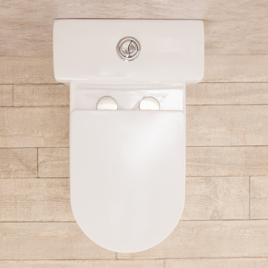 WC con Cassetta Esterna Vortix Senza Brida con Sedile e Copri Vaso L34xP61xA81cm