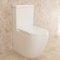 WC con Cassetta Esterna Vortix Senza Brida con Sedile e Copri Vaso L34xP61xA81cm