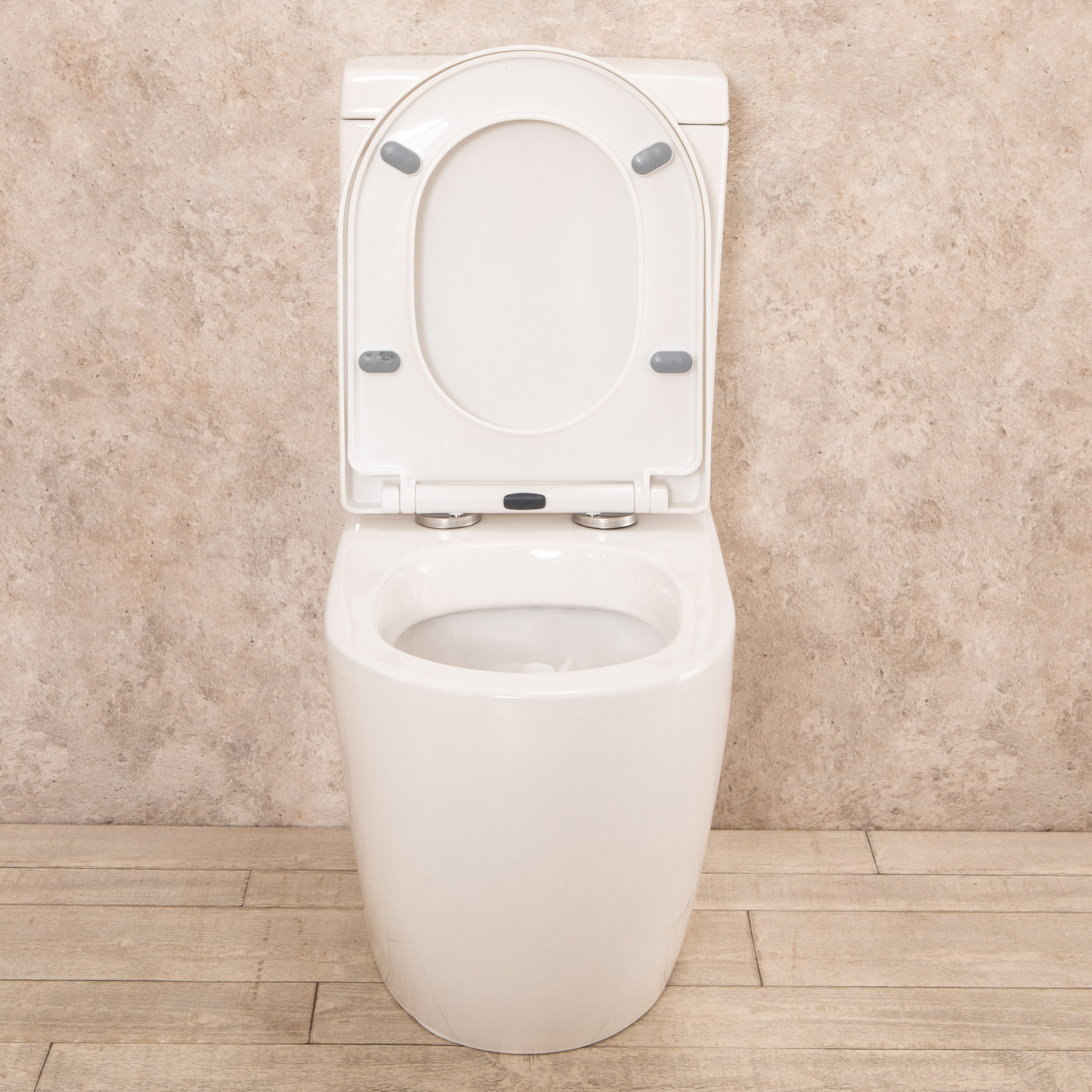 WC con Cassetta Esterna Vortix Senza Brida con Sedile e Copri Vaso L34xP61xA81cm