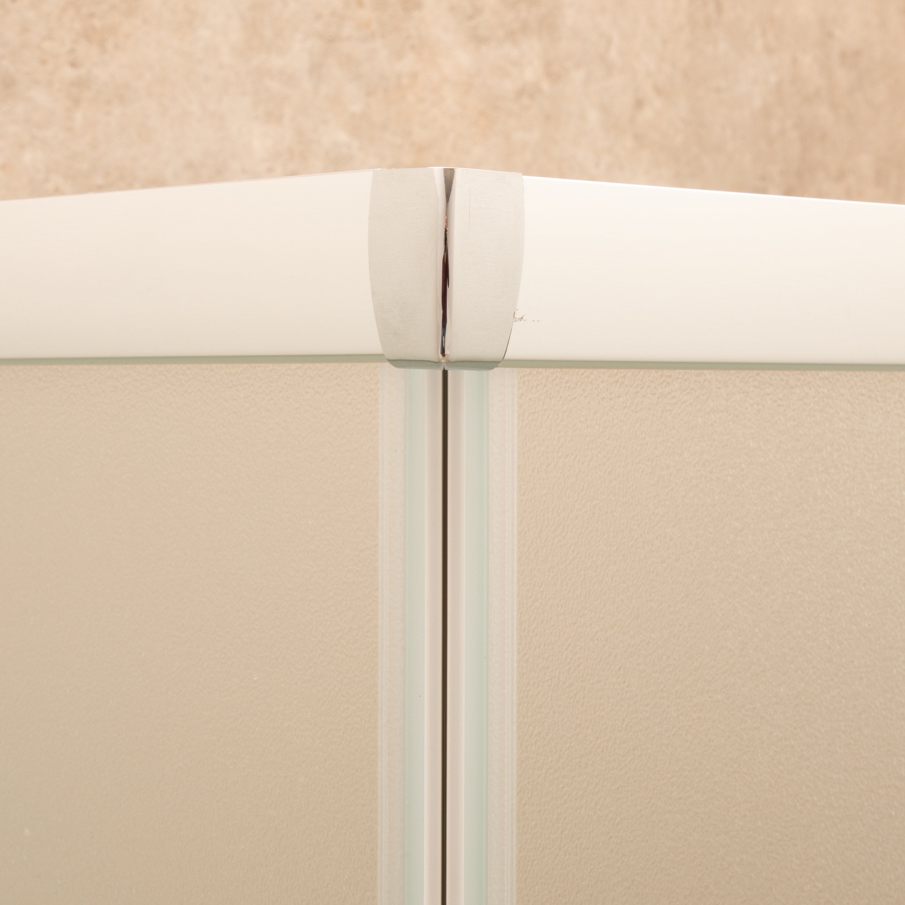 Doccia Regolabile 79x100cm Reversibile Vetri Satinati 6mm Telaio Alluminio