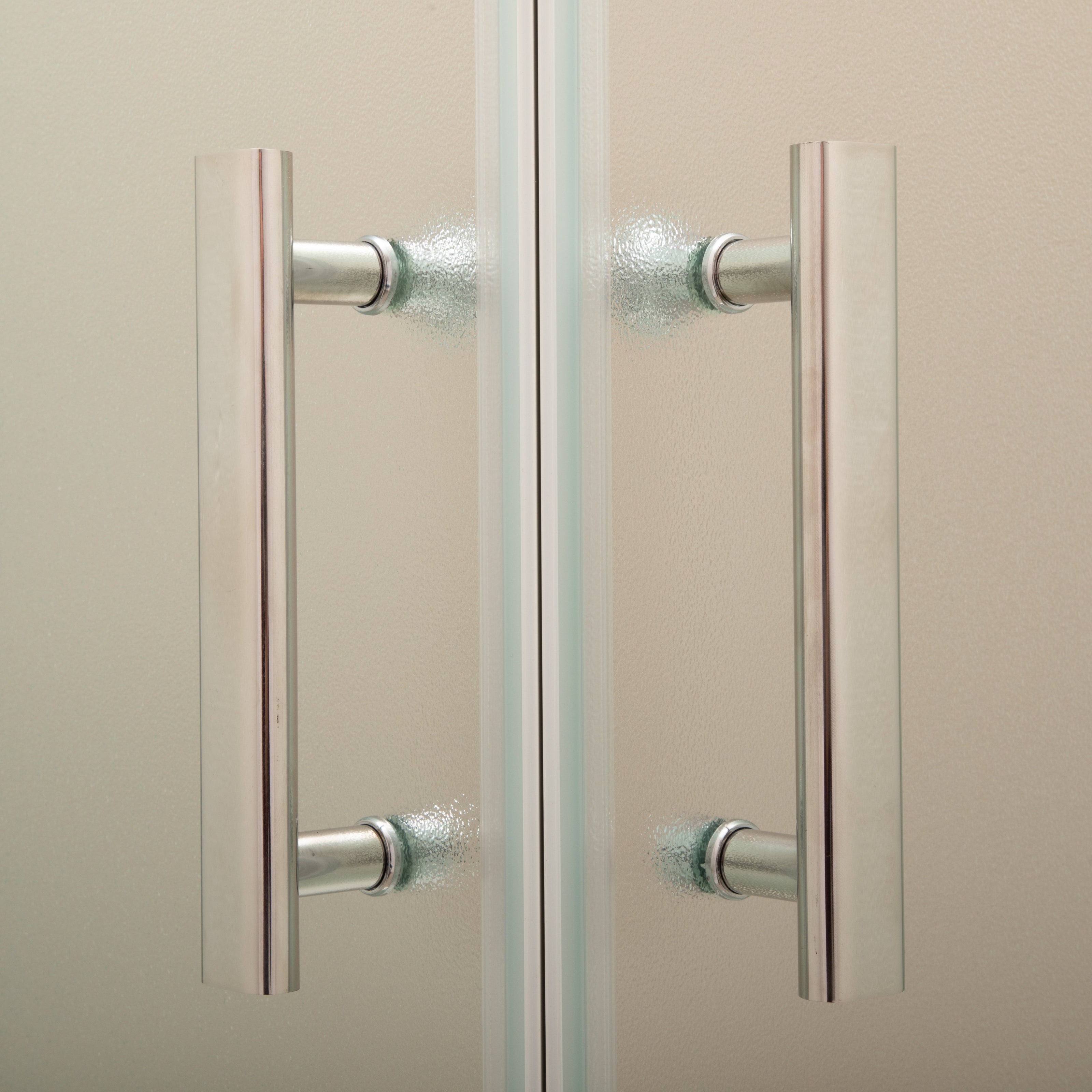 Cabina Doccia Regolabile Vetri 6mm Frosted Telaio Inox 80x111