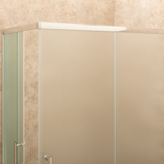 Doccia Regolabile 83x100cm Reversibile Vetri Satinati 6mm Telaio Alluminio