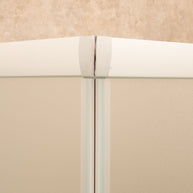 Doccia Regolabile 83x102cm Reversibile Vetri Satinati 6mm Telaio Alluminio