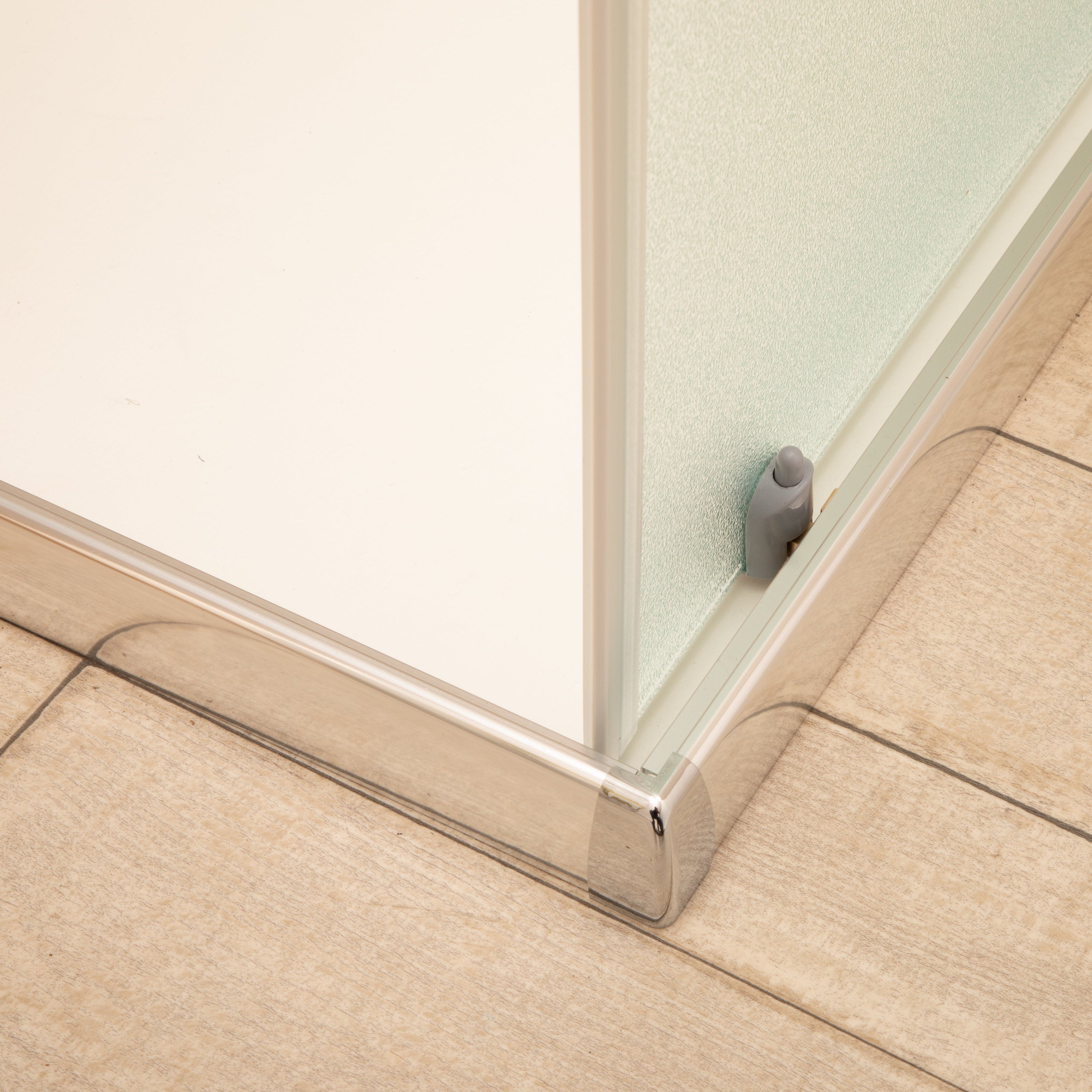 Cabina Doccia Regolabile Vetri 6mm Frosted Telaio Inox 88x117
