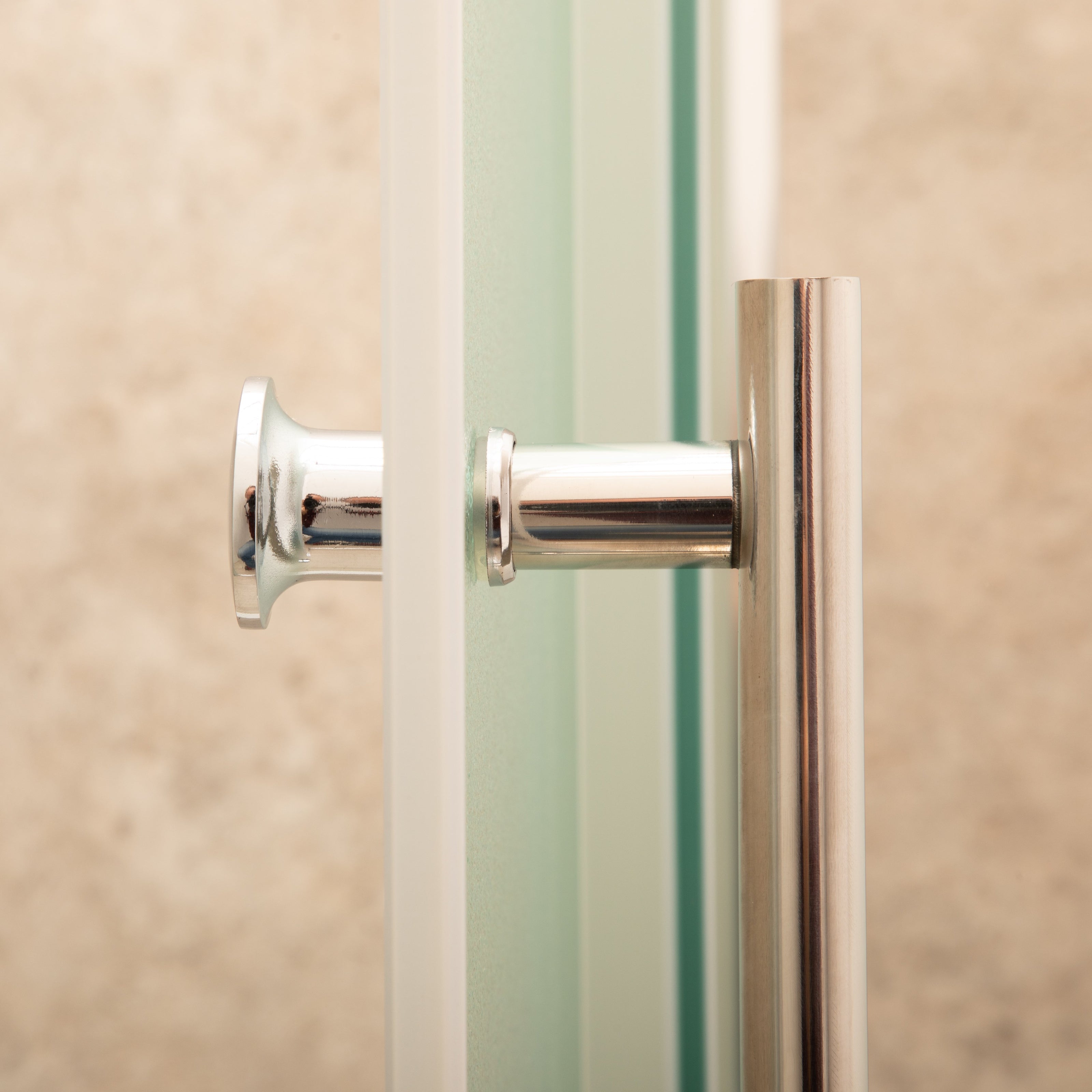 Cabina Doccia Regolabile Vetri 6mm Frosted Telaio Inox 88x117