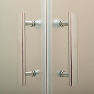 Cabina Doccia Regolabile Vetri 6mm Frosted Telaio Inox 88x117