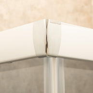 Cabina Box Doccia Regolabile Vetri 6mm FUME' Telaio Alluminio 76x111