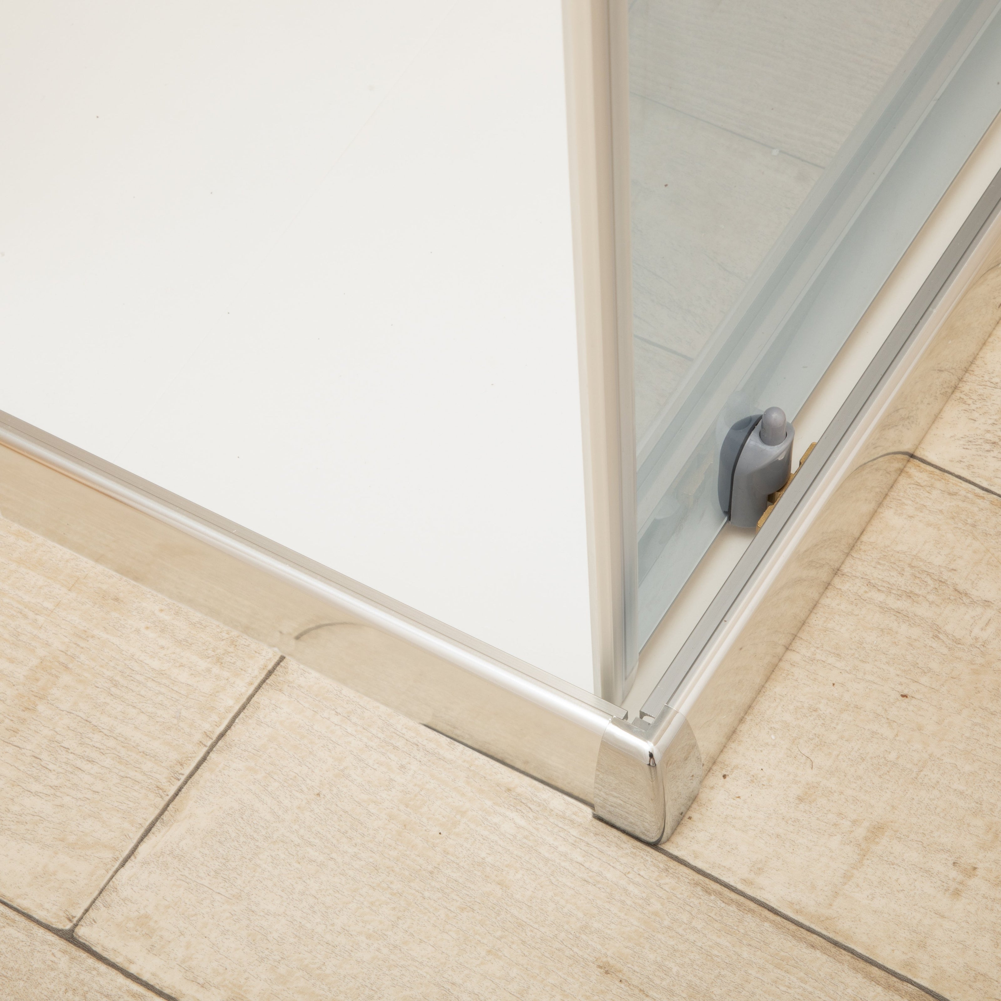 Cabina Box Doccia Regolabile Vetri 6mm FUME' Telaio Alluminio 76x111
